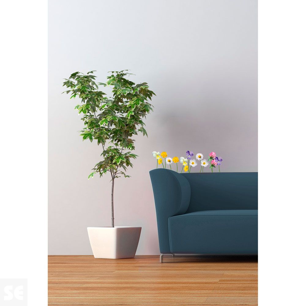 Adhesivo Pared Flores Silvestres 11x10,5Cm