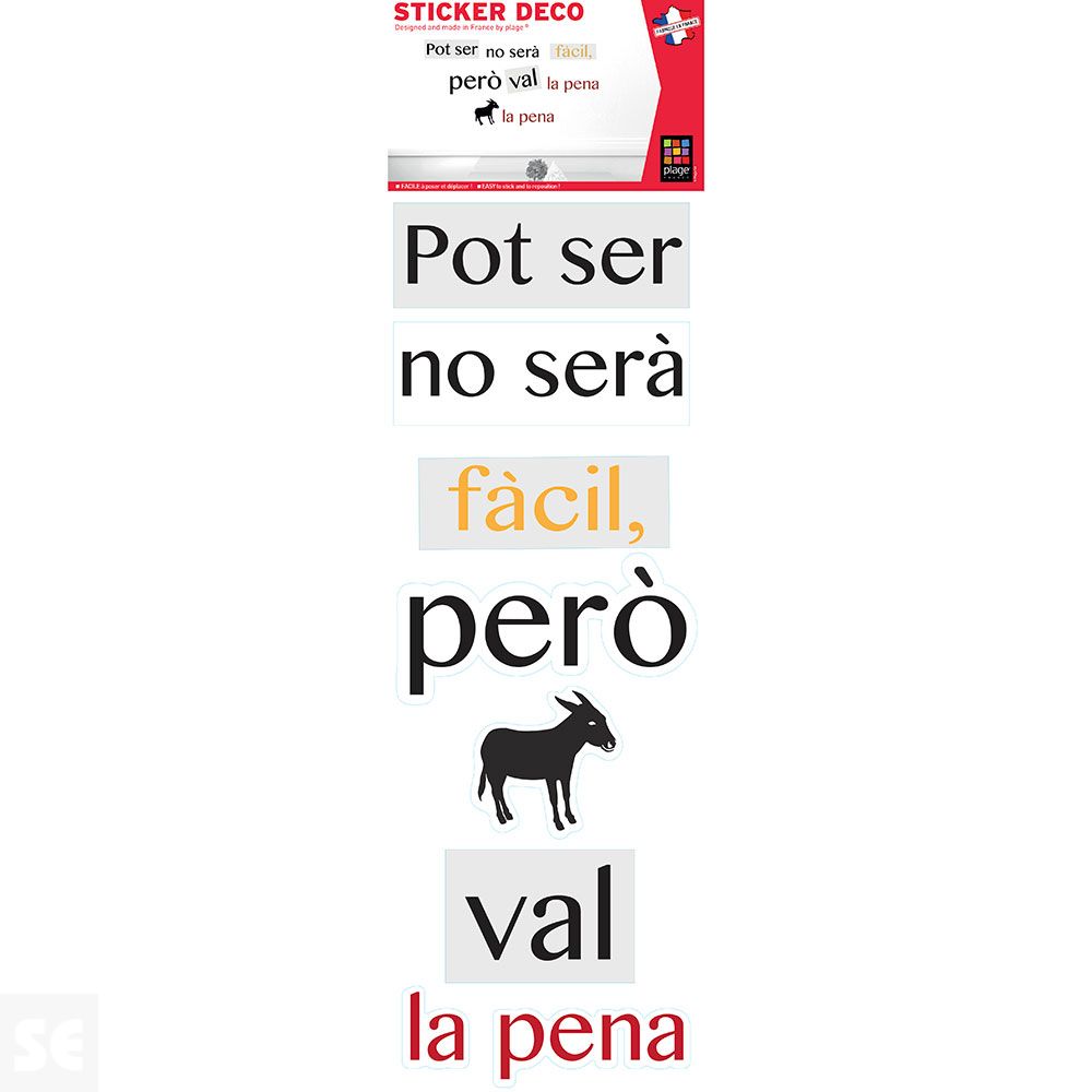 Sticker Deco Pot Ser No Serà  24x68Cm
