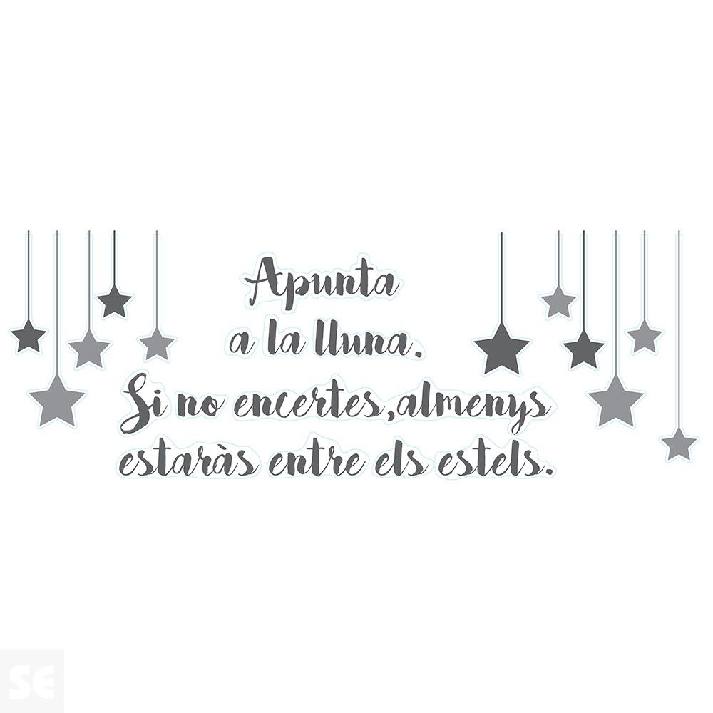 Sticker Deco Apunta A La Lluna  24x68Cm