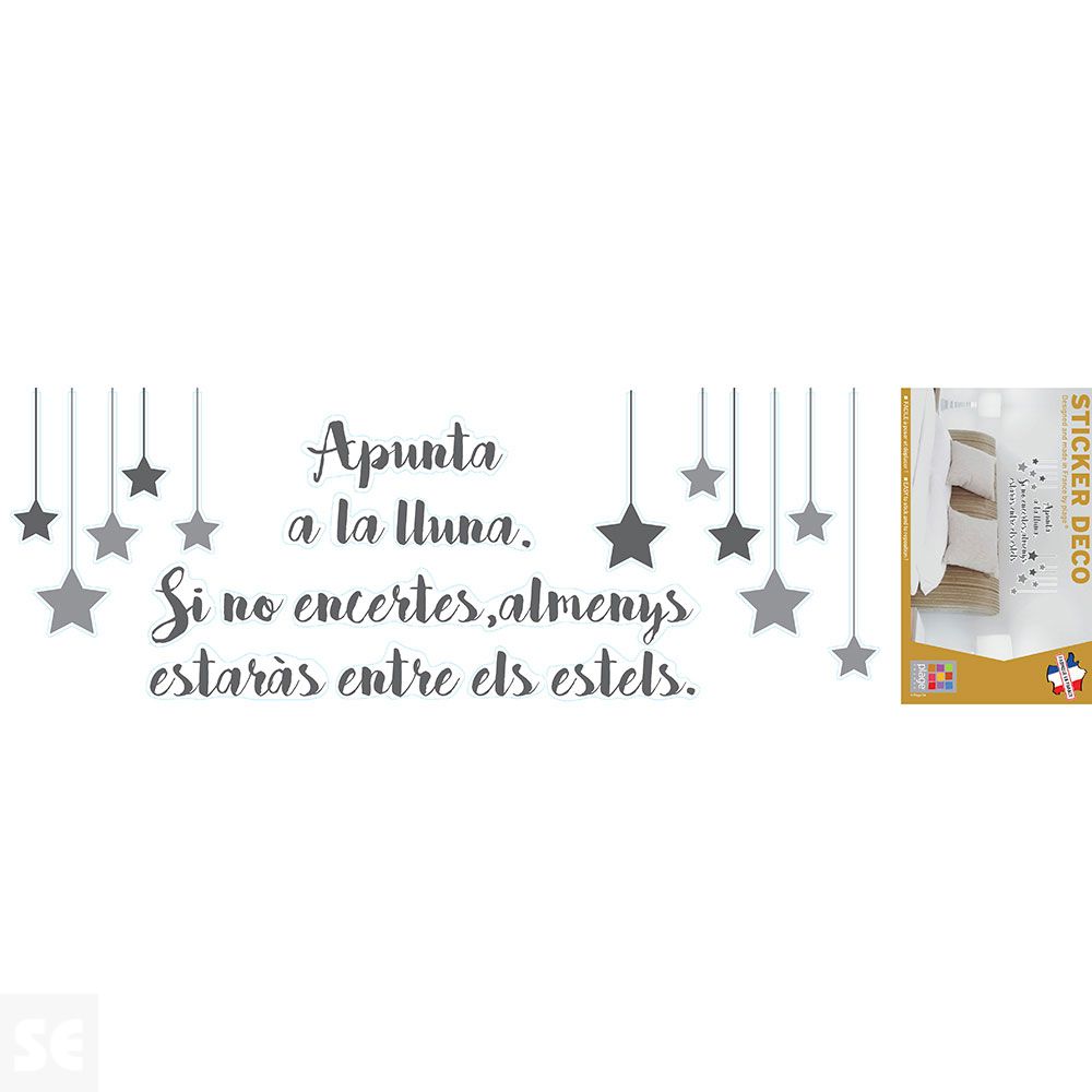 Sticker Deco Apunta A La Lluna  24x68Cm