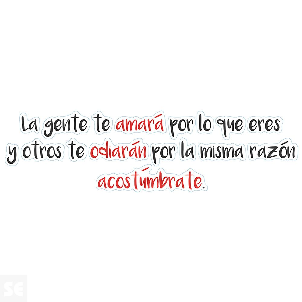 Sticker Deco La Gente Te Amará 24x68Cm