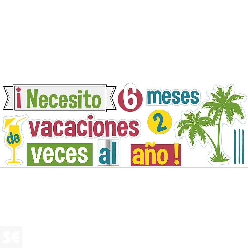 Sticker Deco Necesito 6 Meses 24x68Cm
