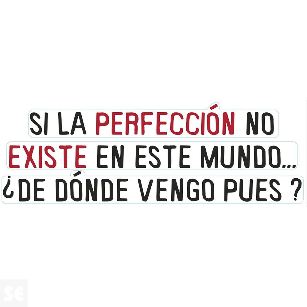 Sticker Deco Si La Perfeccíon... 24x68Cm