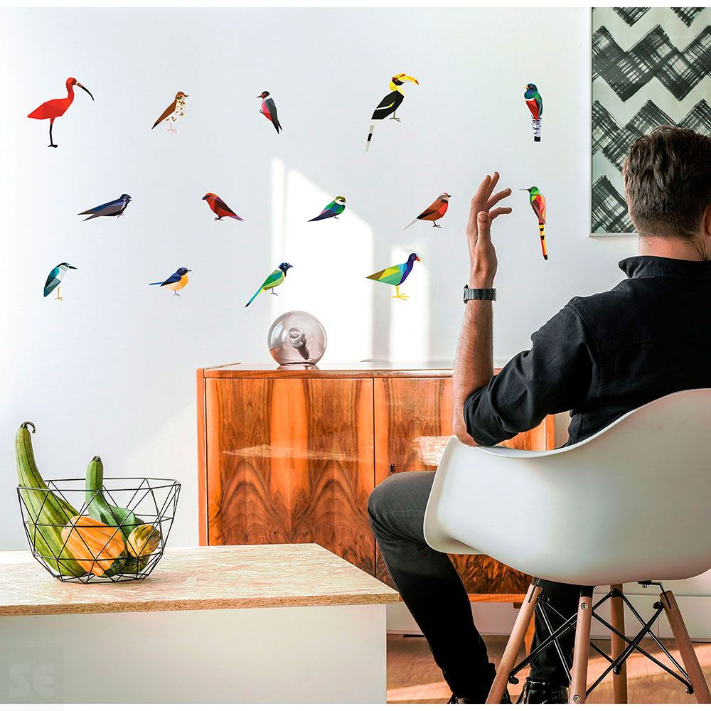 Sticker Deco Pájaros 24x68Cm
