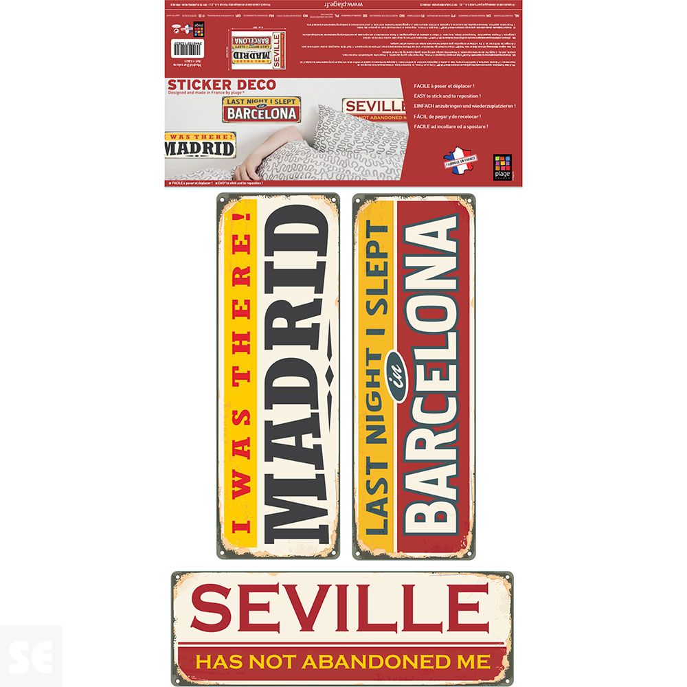 Stickers Deco - M-Bcn-S Placas 48x68 Cm