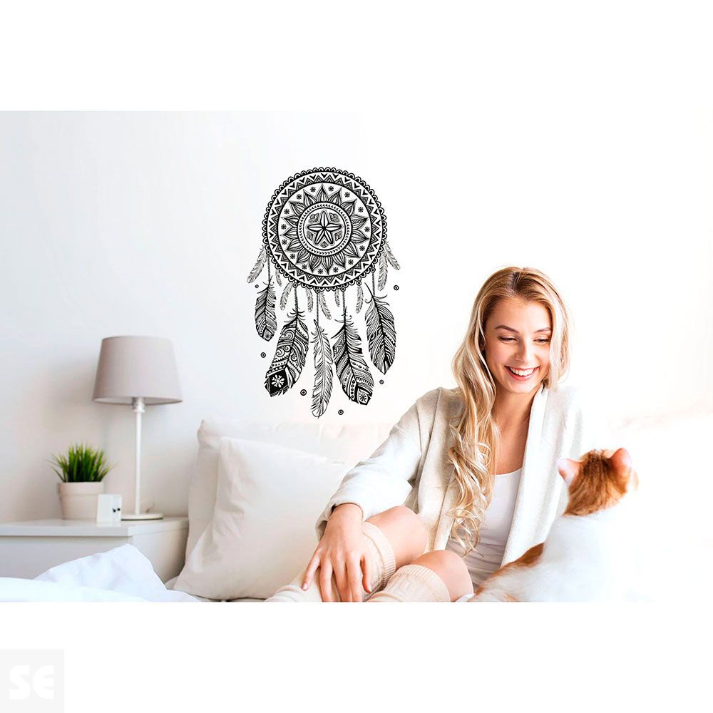 Stickers Deco - Dream Catcher N&B 48x68 Cm