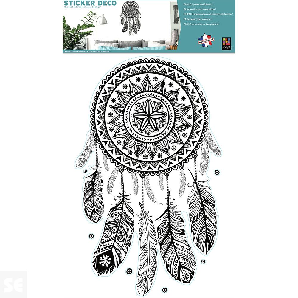 Stickers Deco - Dream Catcher N&B 48x68 Cm