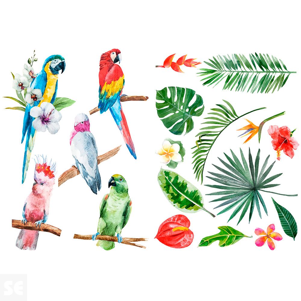 Sticker Deco-S Tropical 157171 (2 Láminas 21x29,7)
