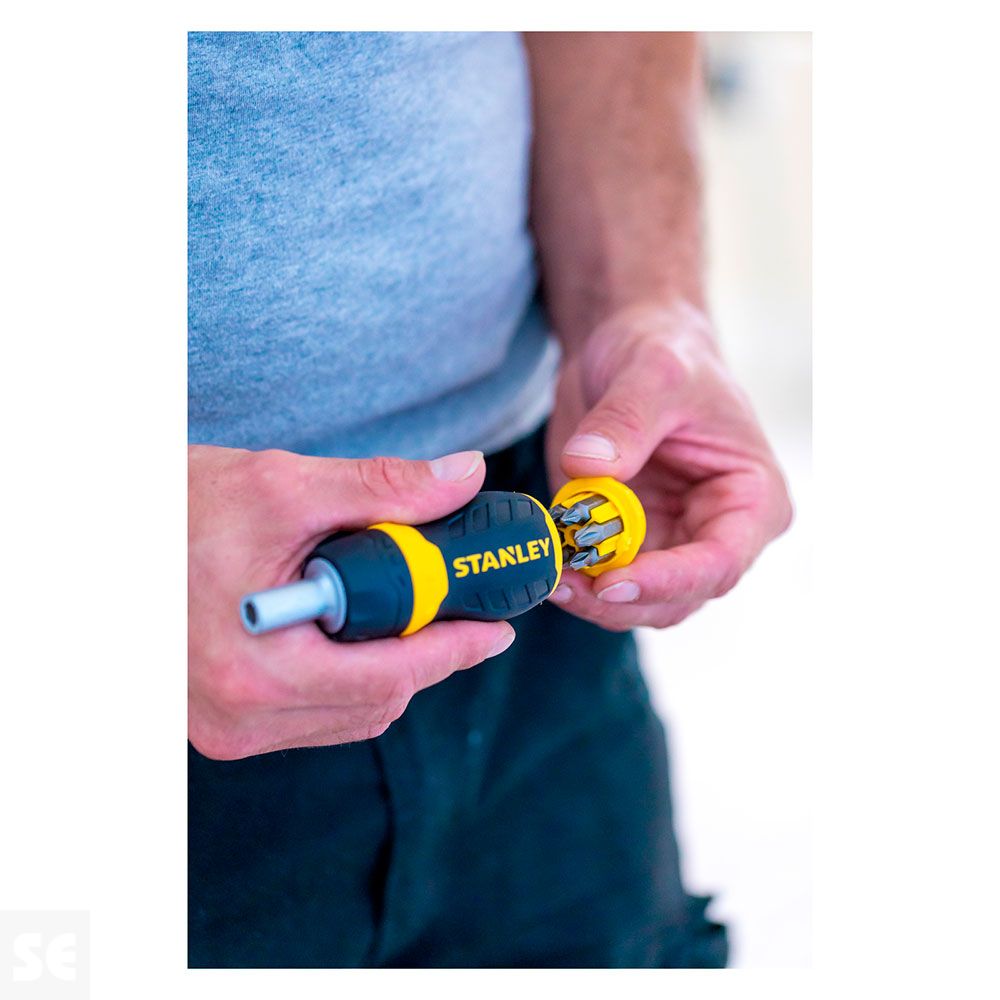 Destornillador Multipuntas De Carraca 7Pcs. Stanley 0-66-358