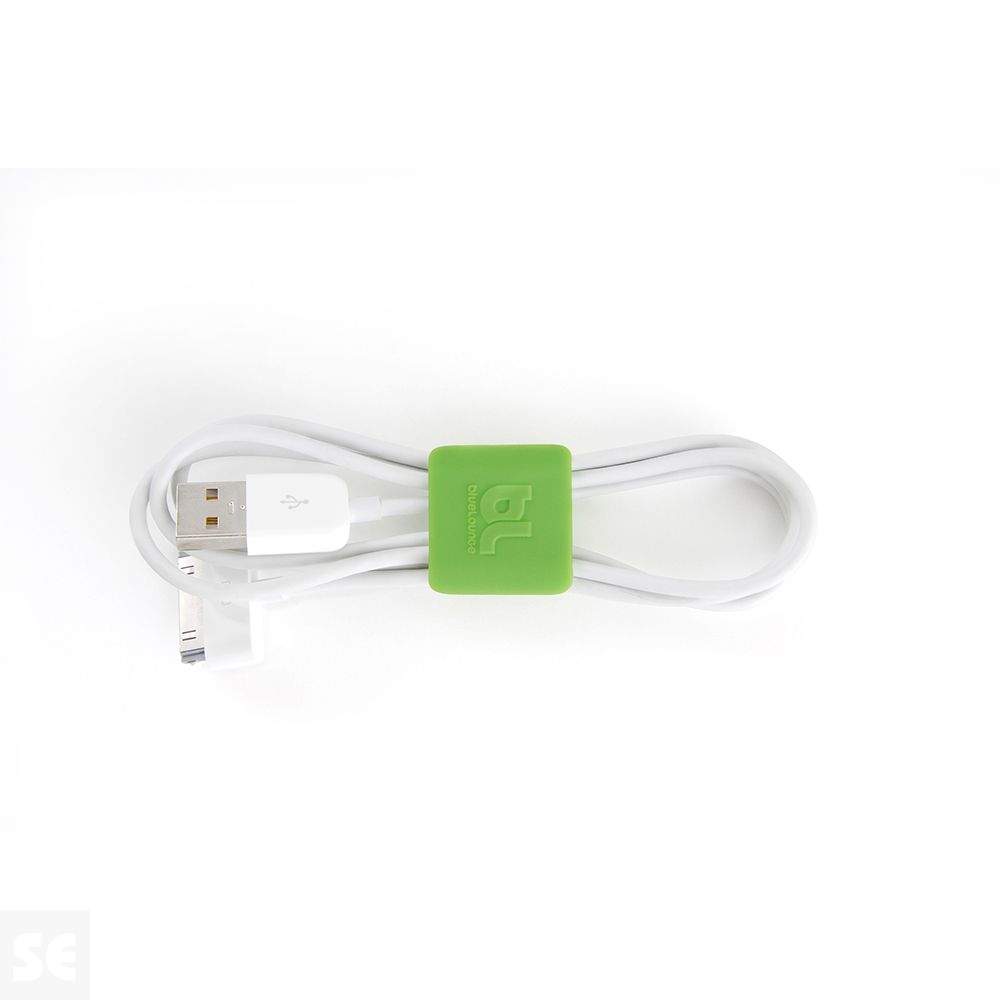 Sujeta Cables Clip Verde/Gris Pequeño