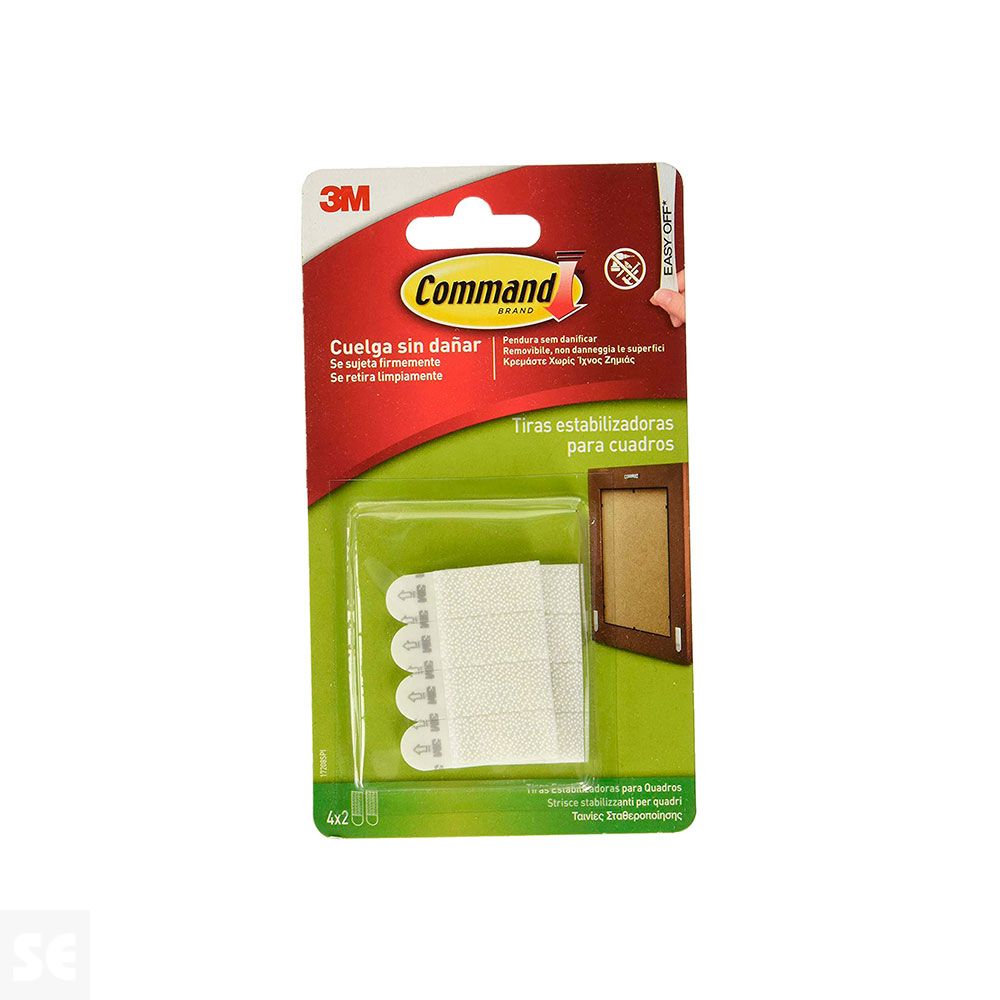 Tira Adhesiva Command Cuadros Blanca Estabilizadora
