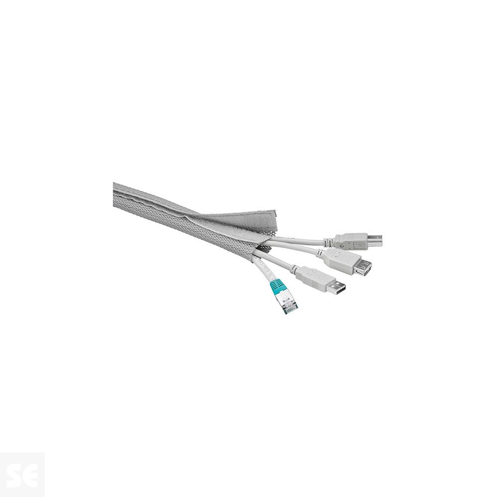 Tubo Cubre Cables Flexible Gris 2-4 cm/1,8 m