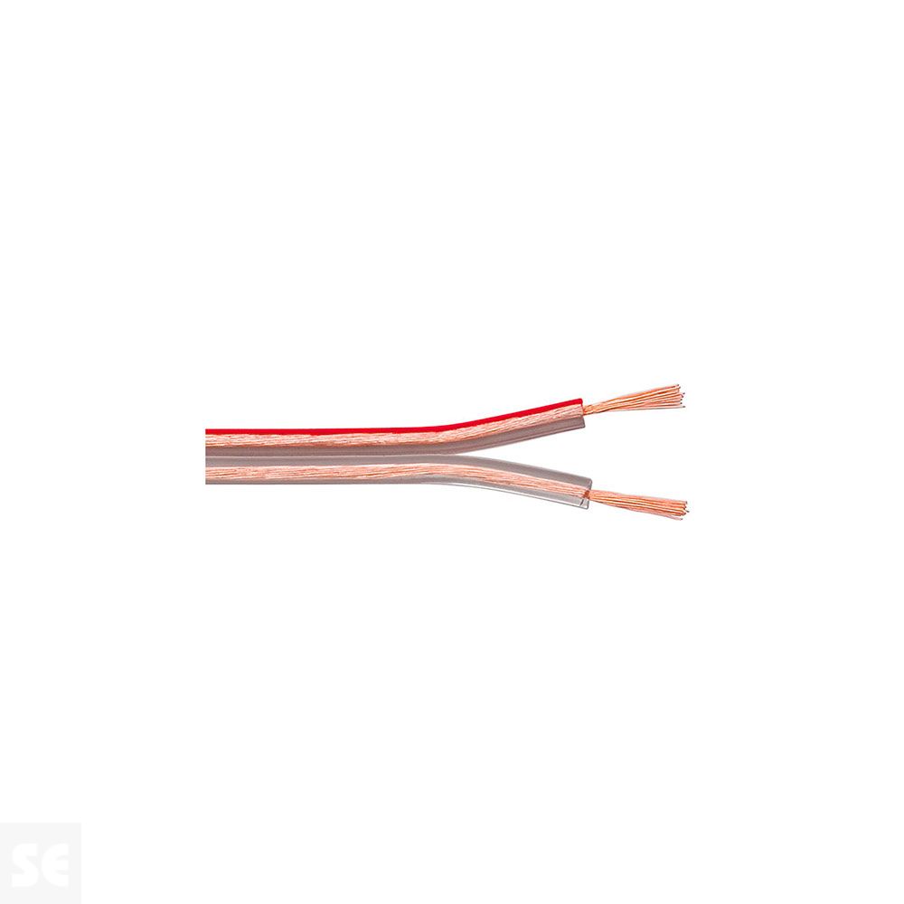 Cable Paralelo Audio Transparente Cobre 2x0,75/10 m