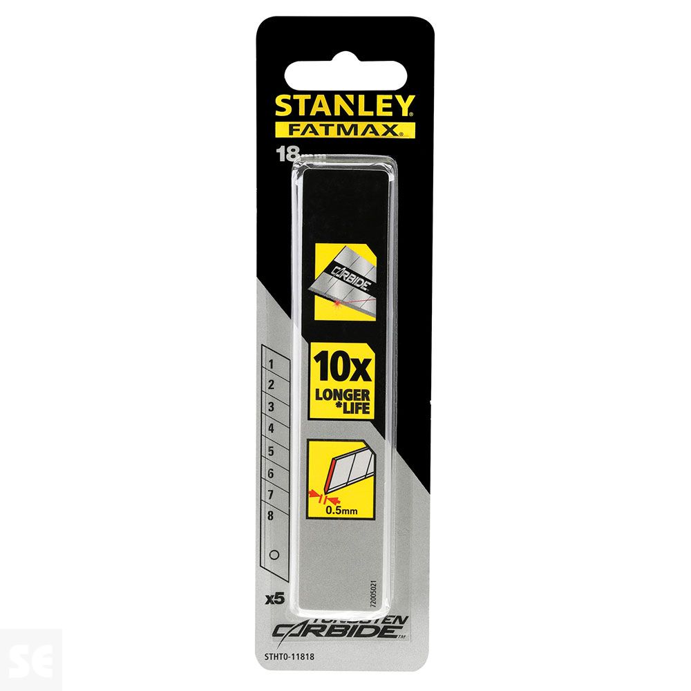 Recambio Hojas Cuter Stanley Carbide 18Mm