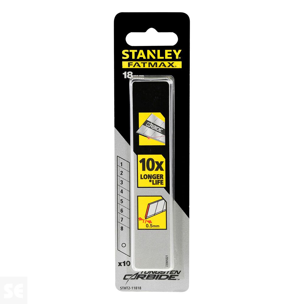Recambio Hojas Cuter Stanley Carbide 18Mm