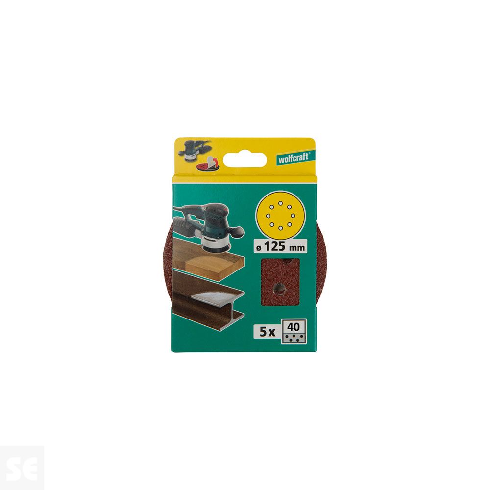 Disco Abrasivo 125 mm Corindon Cierre adhesivo Grano 40 5u