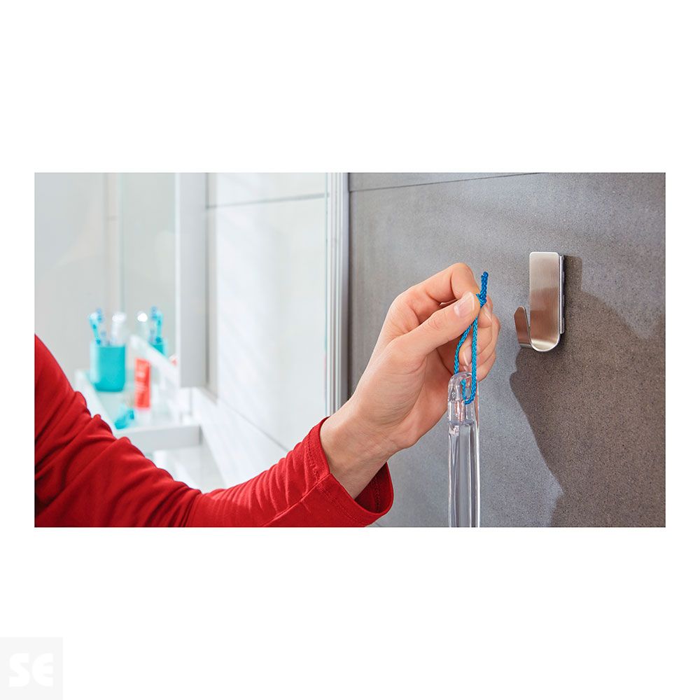 Powerstrips Waterproof Gancho Acero Inoxidable Baño