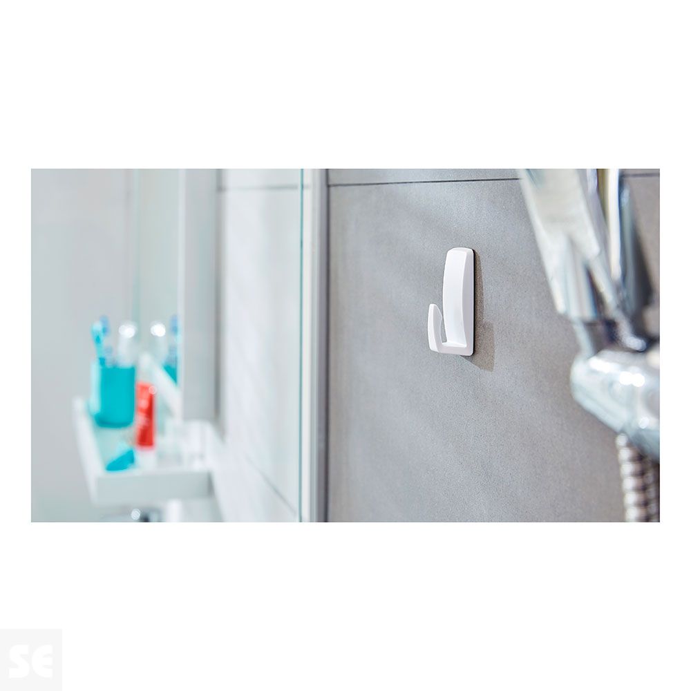 Powerstrips Waterproof Gancho Plastico Blanco