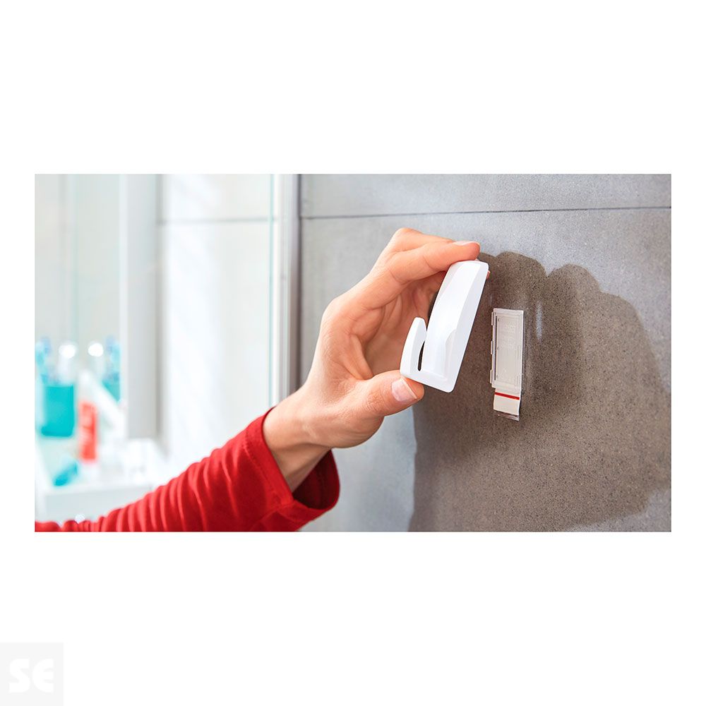 Powerstrips Waterproof Gancho Plastico Blanco