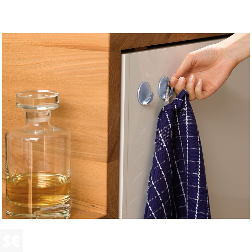 Ganchos Pequeños + 4 Tiras Redondos Blancos