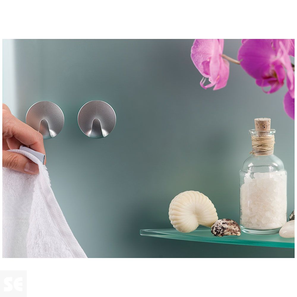 Ganchos Pequeños + 4 Tiras Redondos Blancos