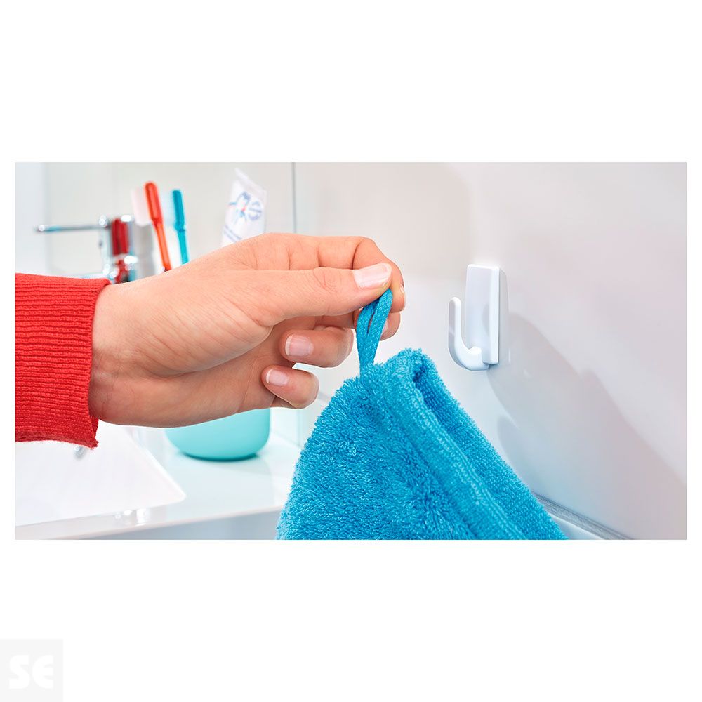 Ganchos Pequeños + 4 Tiras Clásicos Blancos