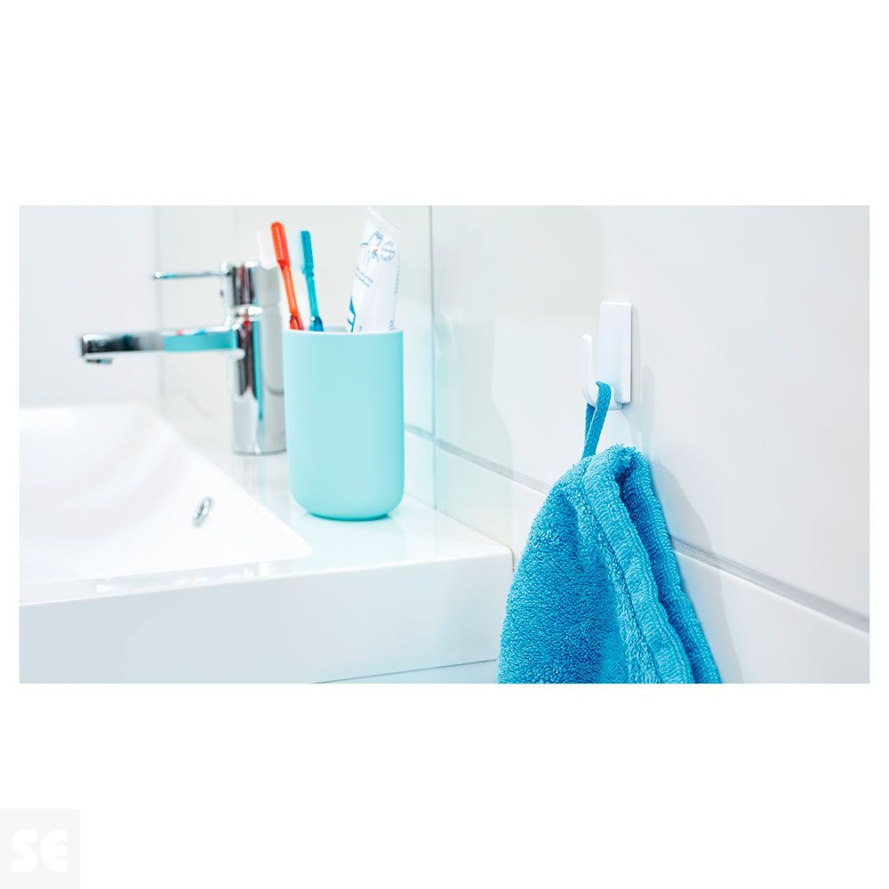 Ganchos Pequeños + 4 Tiras Clásicos Blancos