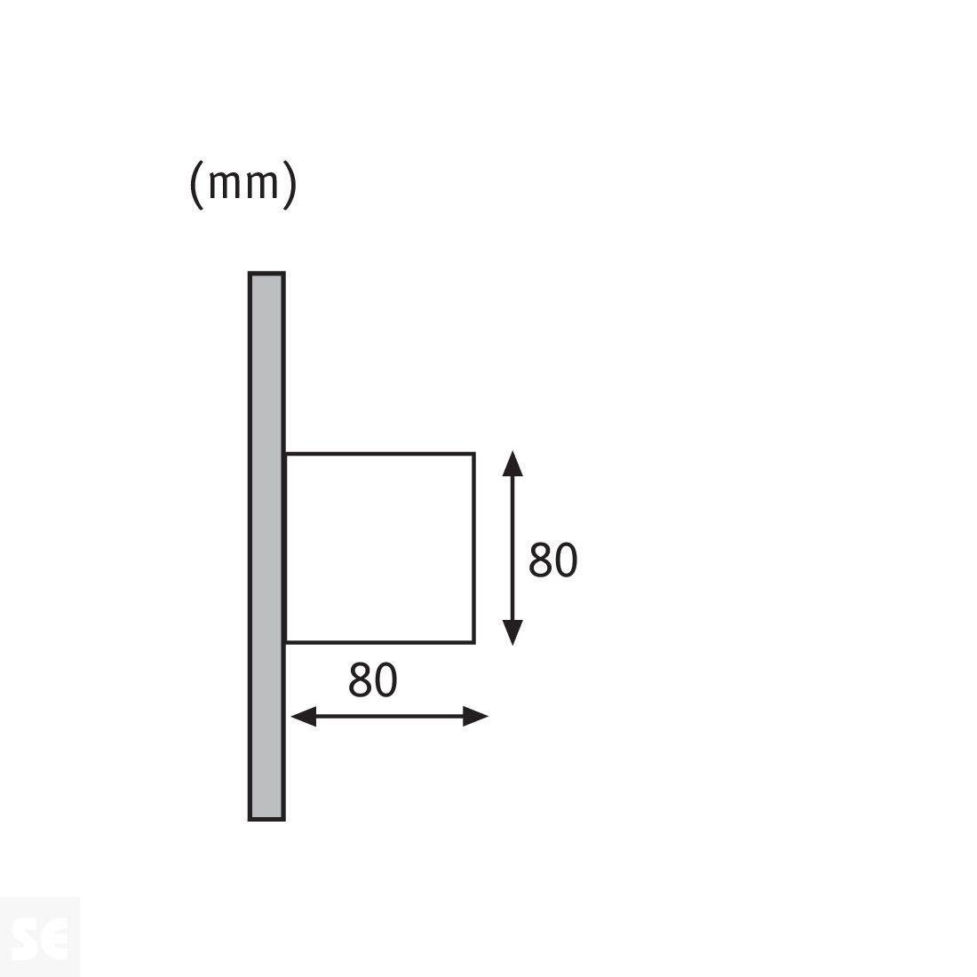 Lámpara de pared Led 2x3 W Ip65 Eck 80x80 Blanco Ref.18001