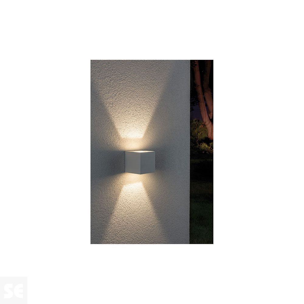 Lámpara de pared Led 2x3 W Ip65 Eck 80x80 Blanco Ref.18001