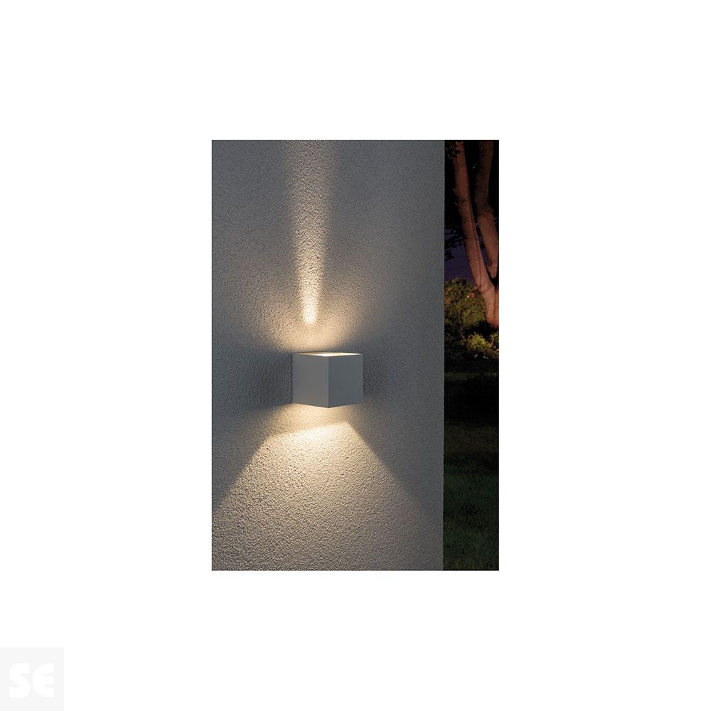 Lámpara de pared Led 2x3 W Ip65 Eck 80x80 Blanco Ref.18001