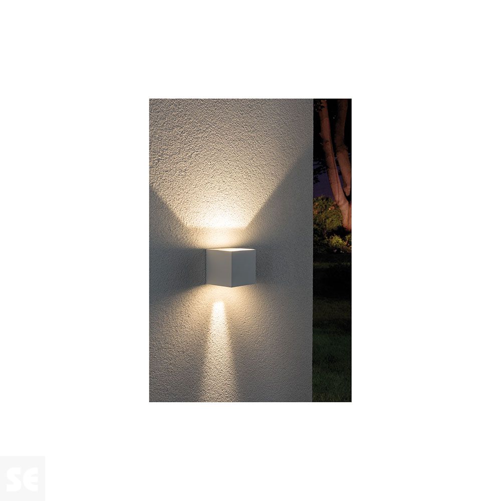 Lámpara de pared Led 2x3 W Ip65 Eck 80x80 Blanco Ref.18001