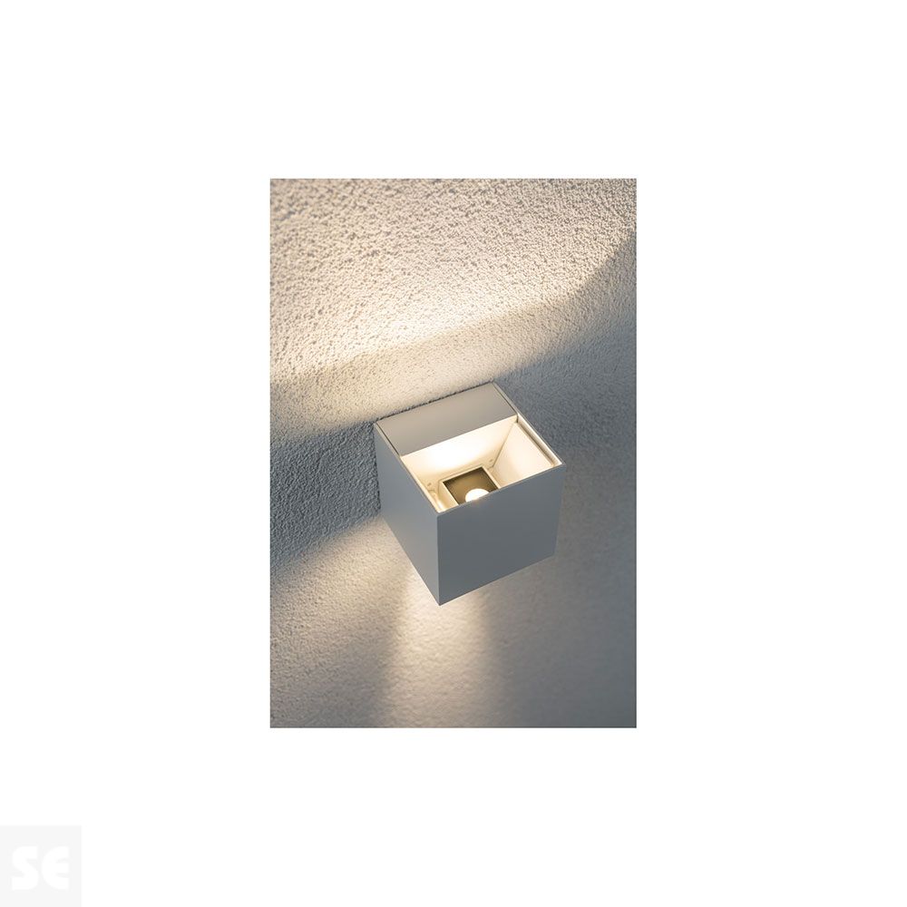 Lámpara de pared Led 2x3 W Ip65 Eck 80x80 Blanco Ref.18001