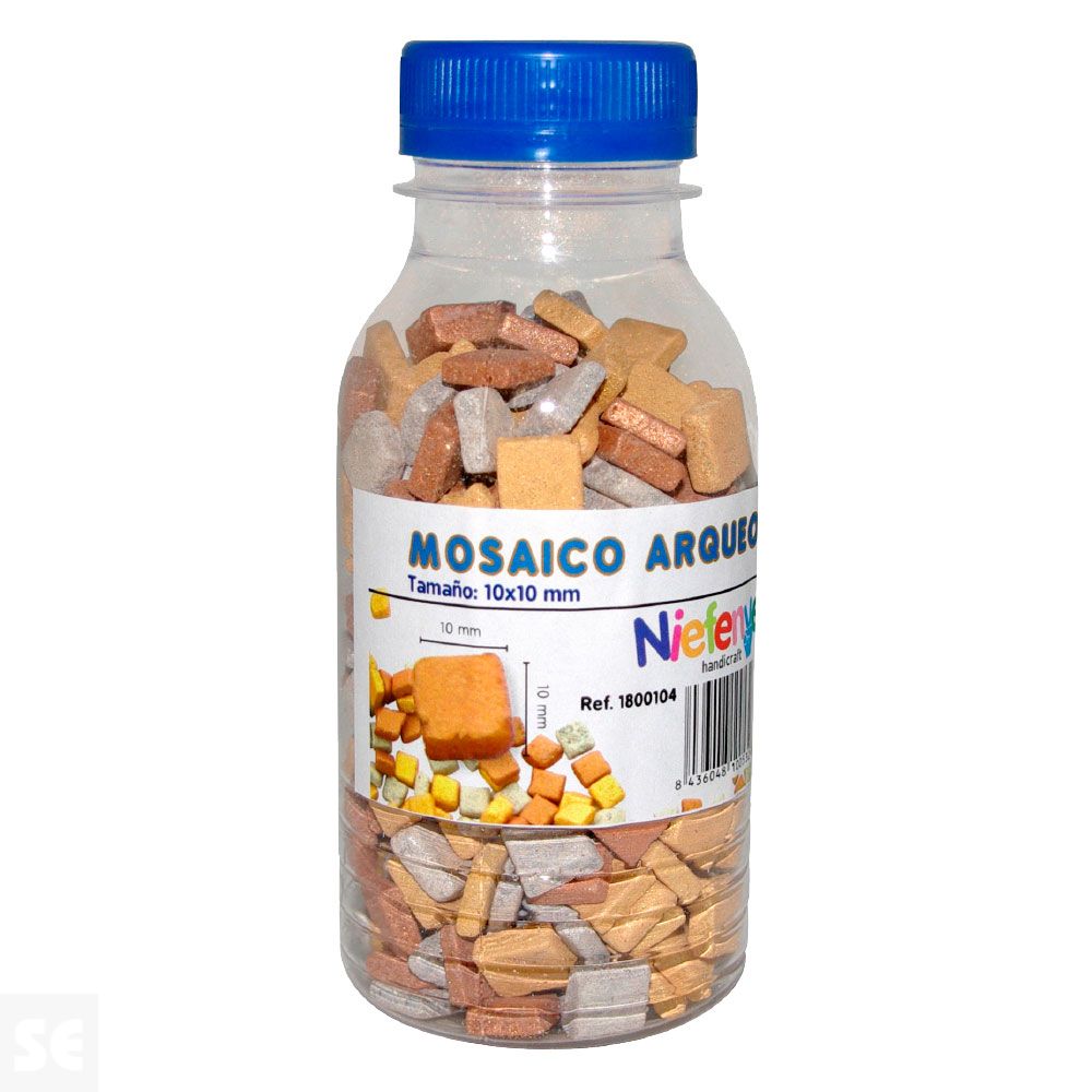 Botella Mosaicos Arqueológico 10x10 mm 250 g