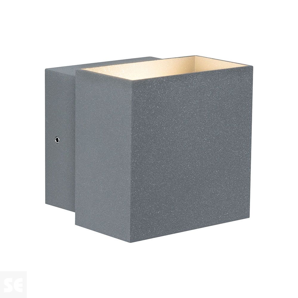 Lámpara de pared Led 2x3 W Ip65 Eck 100x100 Gris Ref.18002