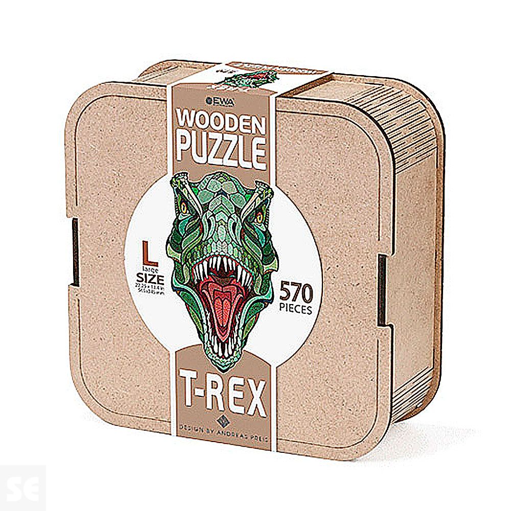 Ewa Puzzle T-Rex (L) 570 Piezas Caja de Madera