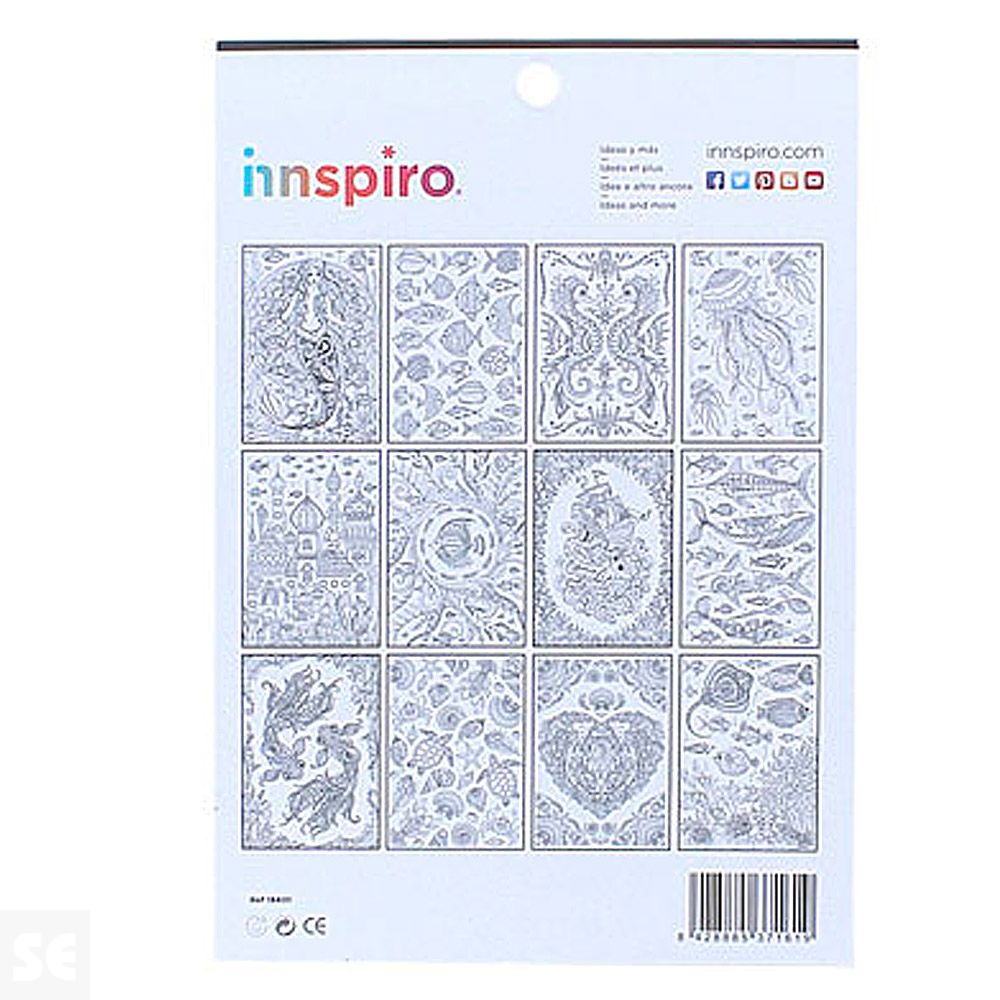 Colorear Ocean 12 Diseños 24 Hojas 16x23cm.