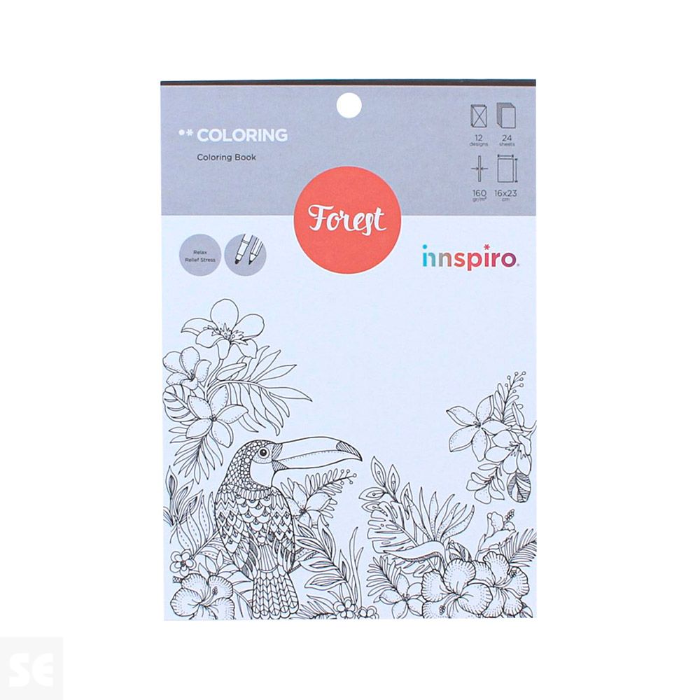 Colorear Forest 12 Diseños 24 Hojas 16x23cm.