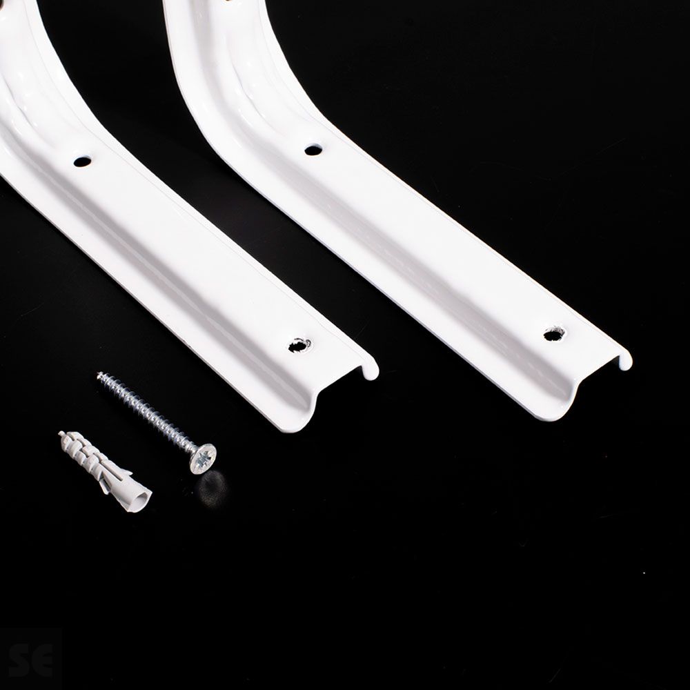 Soporte Escuadra Mod.210 Blanco 160x120 Tacos-Tornill. 2 Unds
