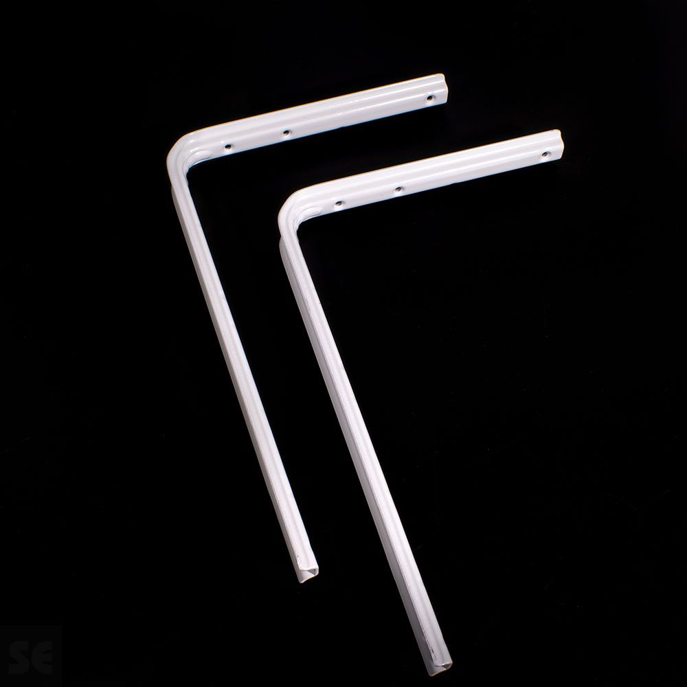 Soporte Escuadra Mod.210 Blanco 300x250 Tacos-Tornill. 2 Unds