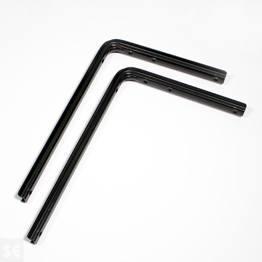 Soporte Escuadra Mod.210 Negro 375x250 Tacos-Tornill. 2 Unds