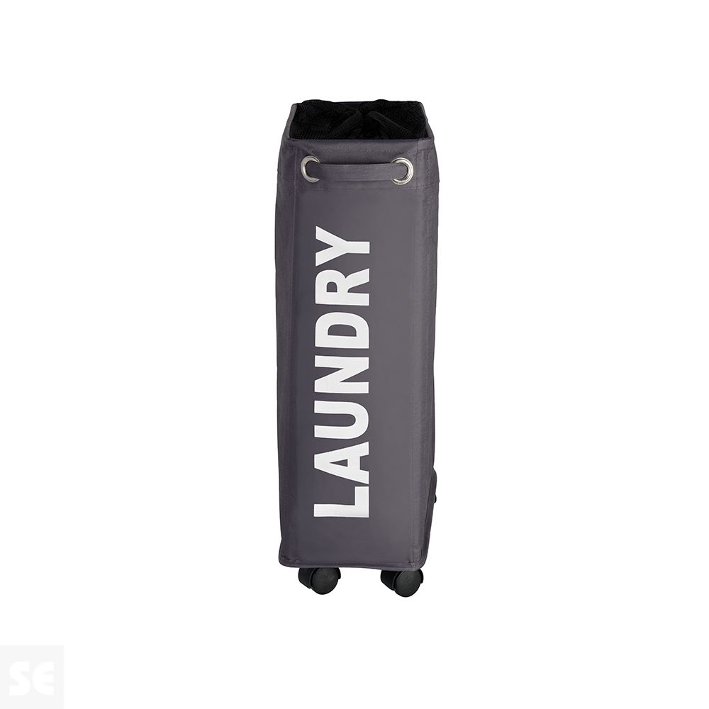 Cesto para la Ropa Estrecho con Ruedas Gris Oscuro - Corno Wenko