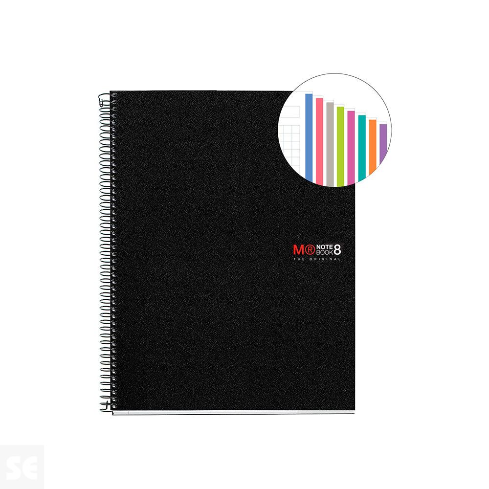 Libreta Negra 8-200 Colores A4 42006