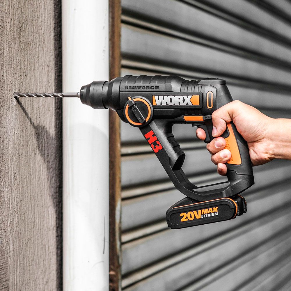 Taladro Atornillador Martillo H3 Wx390,1 20 v 2 Baterías Li-Ion