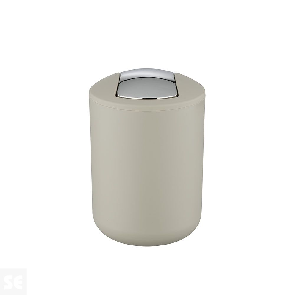 Cubo Tapa Abatible 2 Lts Brasil Taupe Wenko