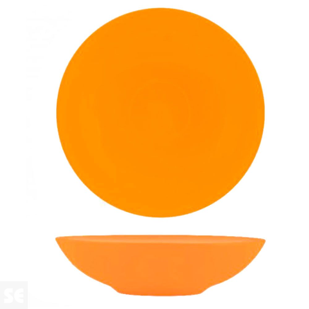 Plato Hondo Melamina Naranja 20 cm