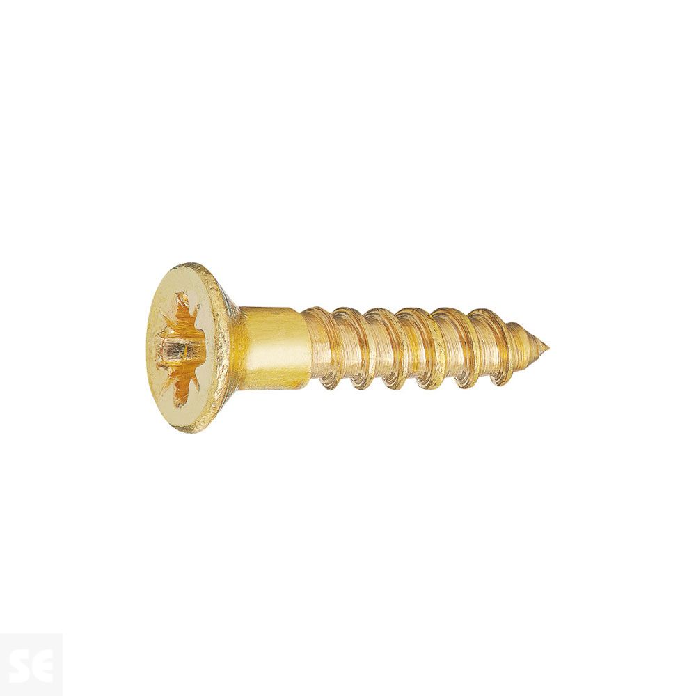 Tornillos para Madera 2,5x16mm. Pozidrip Pz Cabeza Avellanada Din 7997 Latón (30u.)