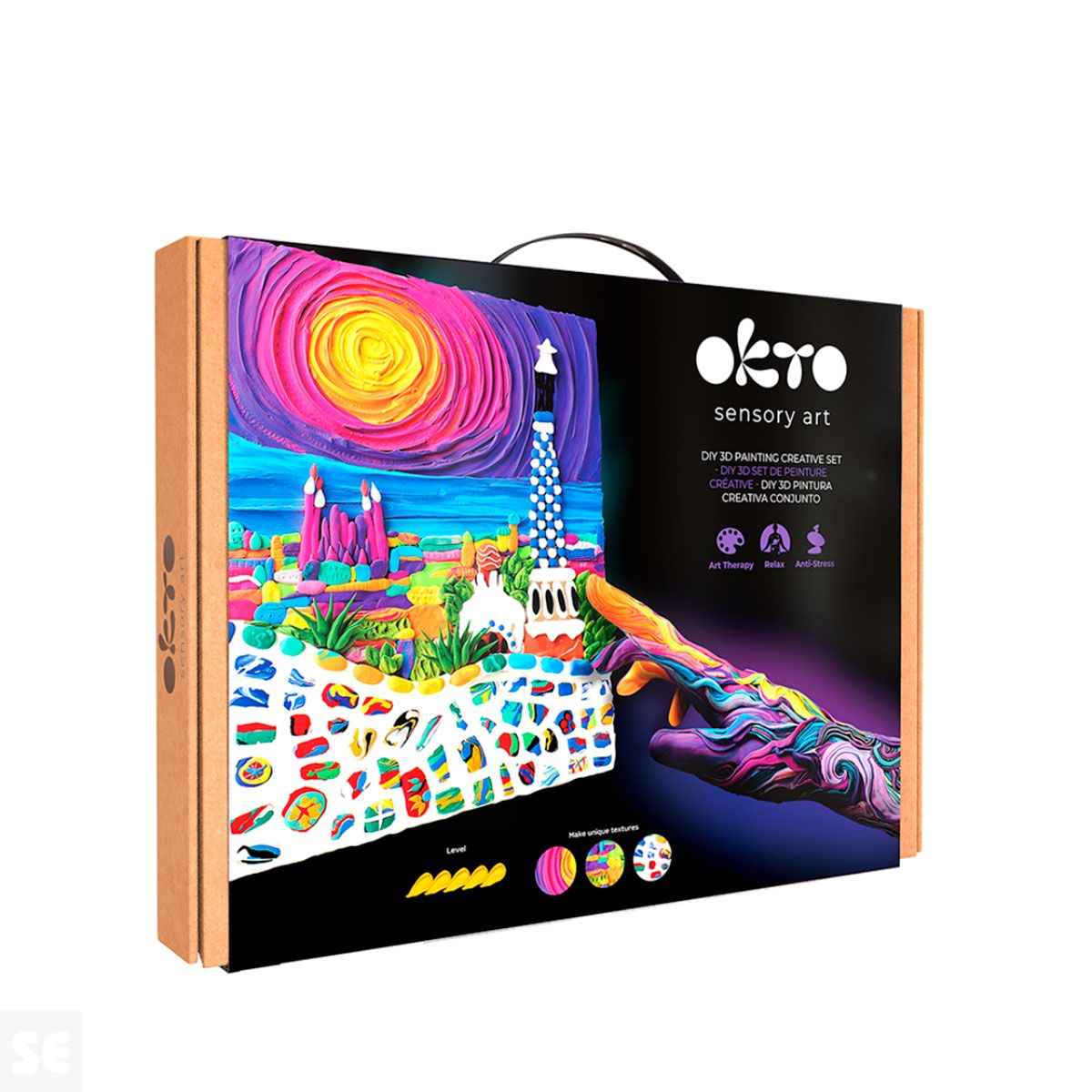 Pintura 3d Diy 30x40 Cm. Park Guell. Barcelona