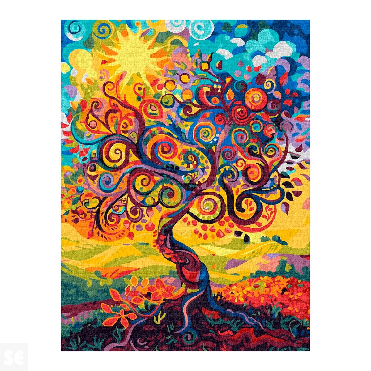 Árbol Ser Pintar por Números Ideyka