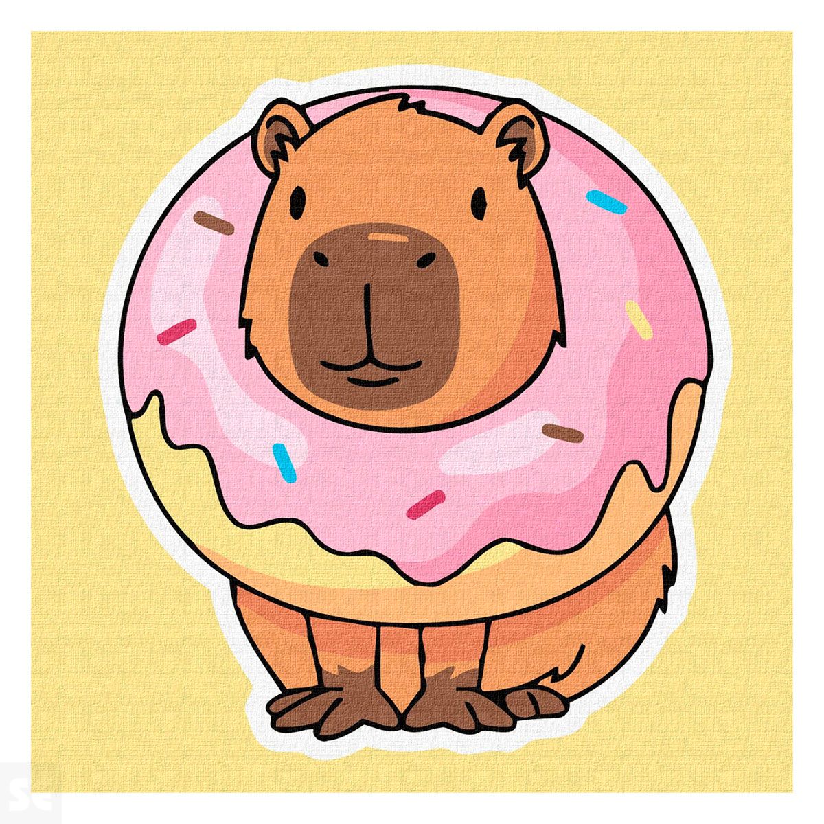 Capibara Pintar por Números Capybara On Vacation Ideyka