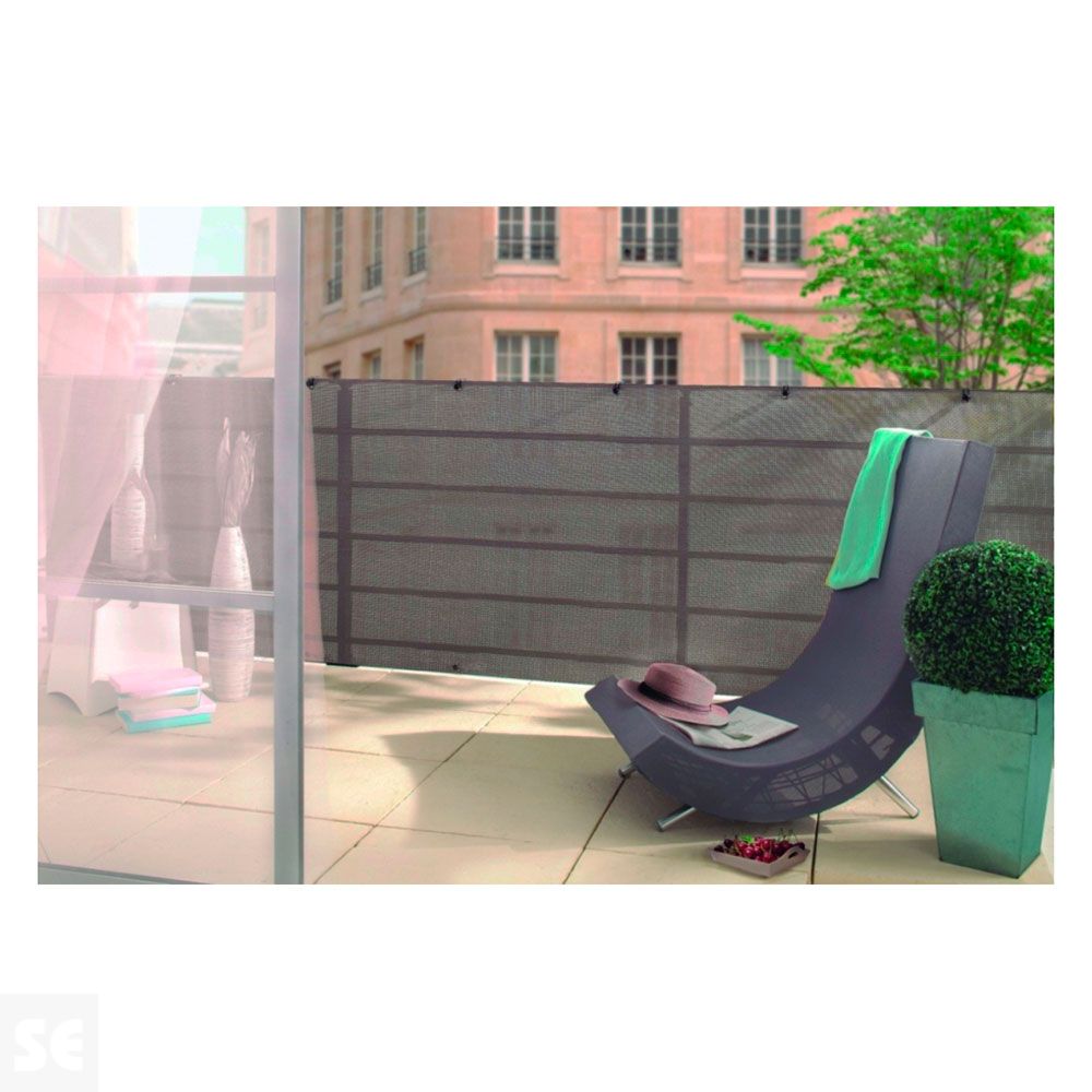 Cierre Decorativo Balcón/Terraza Gris Oscuro Manhattan 1x3 m